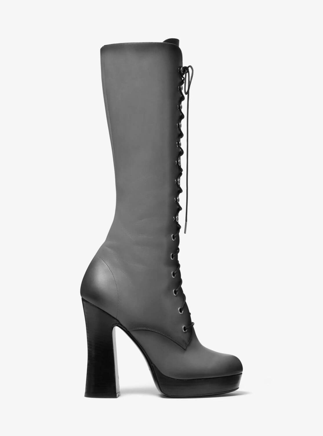 

Ботинки Michael Kors Deandra Burnished Calf Leather Platform, серый