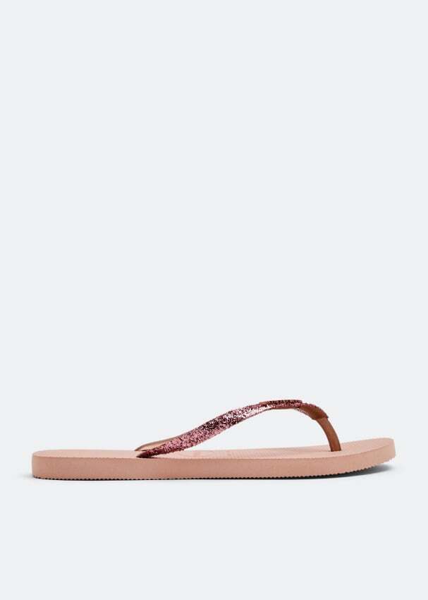

Шлепанцы HAVAIANAS Slim glitter flip flops, розовый