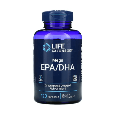 Мега ЭПК ДГК 120 капсул Mega EPA DHA Life Extension - фото