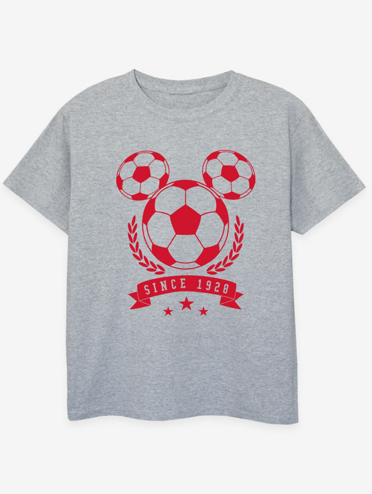 

NW2 Mickey Mouse Football Head Детская серая футболка с принтом George., серый