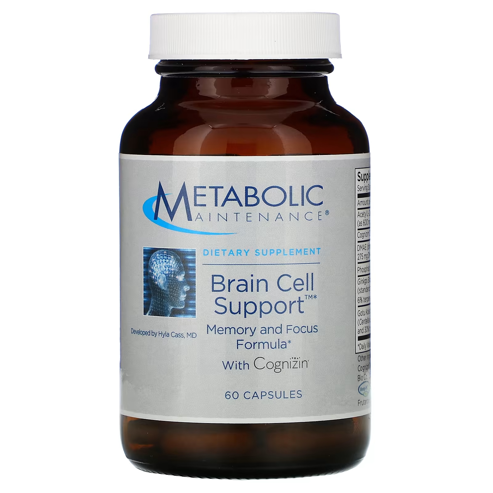 Metabolic Maintenance Поддержка клеток мозга с Cognizin, 60 капсул метаболическая поддержка селена metabolic maintenance 90 капсул