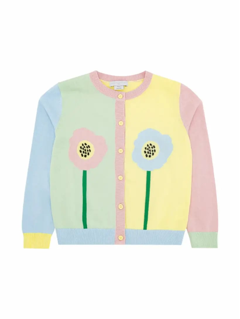 

Кардиган Stella McCartney Graphic Flower Intarsia, мультиколор