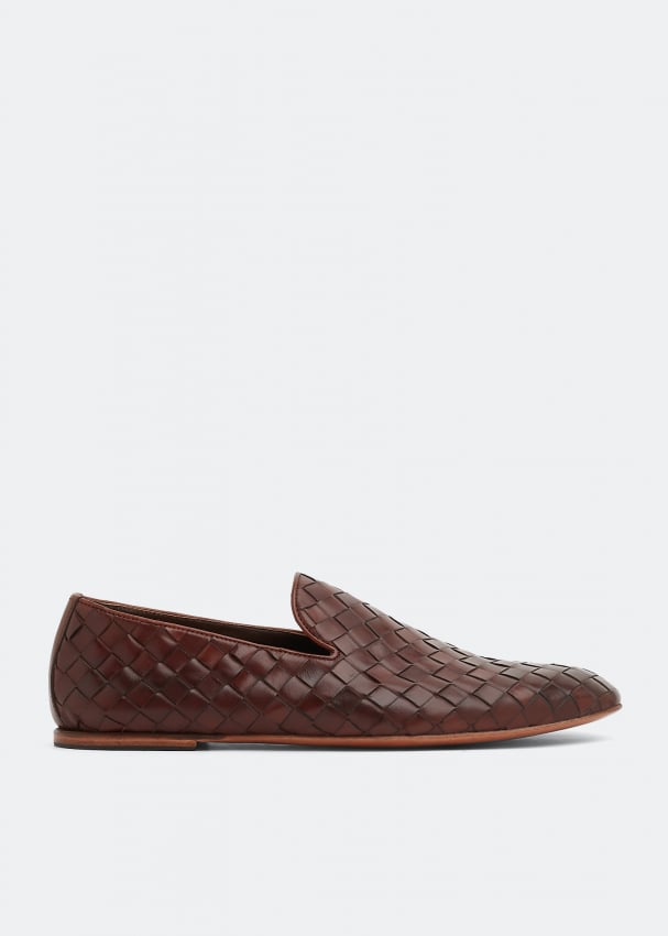 цена Слиперы BARRETT Leather woven slippers, коричневый
