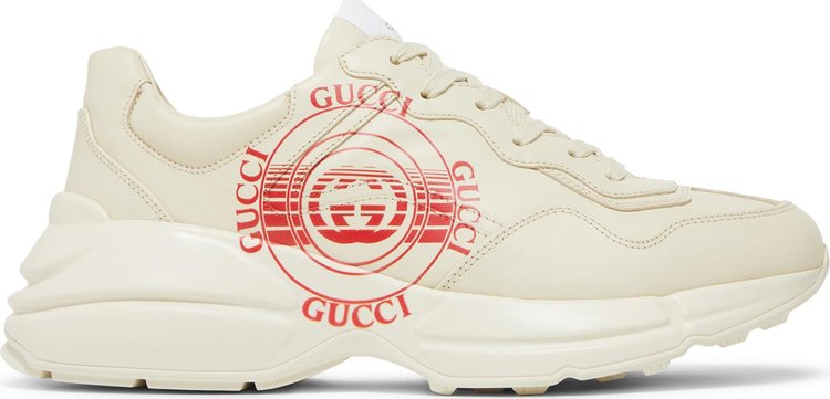 Кроссовки Gucci Rhyton Disk Print, кремовый - фото