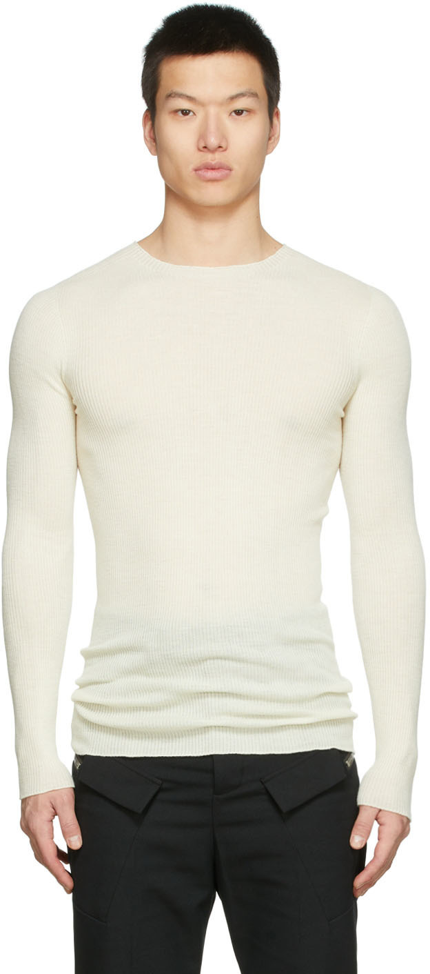 

Свитер в рубчик с круглым вырезом Off-White Rick Owens