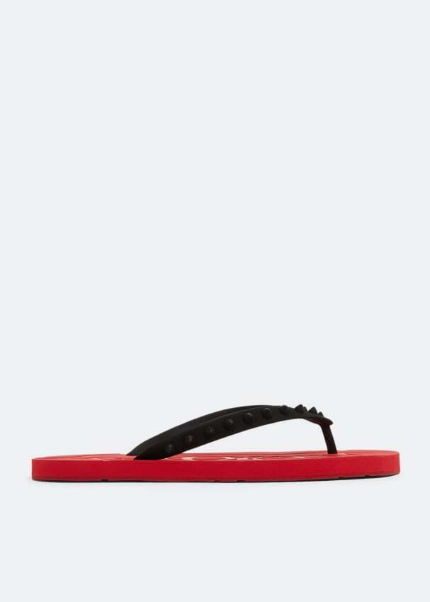 

Шлепанцы CHRISTIAN LOUBOUTIN Loubi flip flops, красный