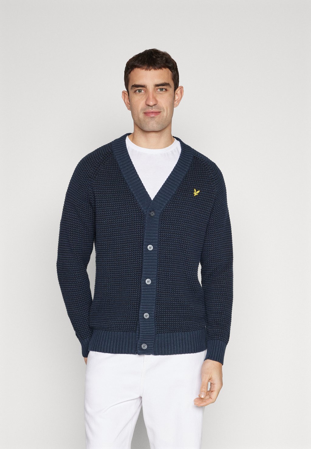 

Кардиган Birdseye Cardigan Lyle & Scott, цвет muddy navy