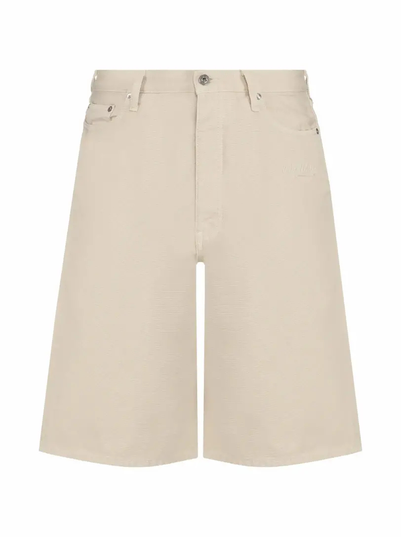 

Джинсовые шорты-бермуды с логотипом Off-White