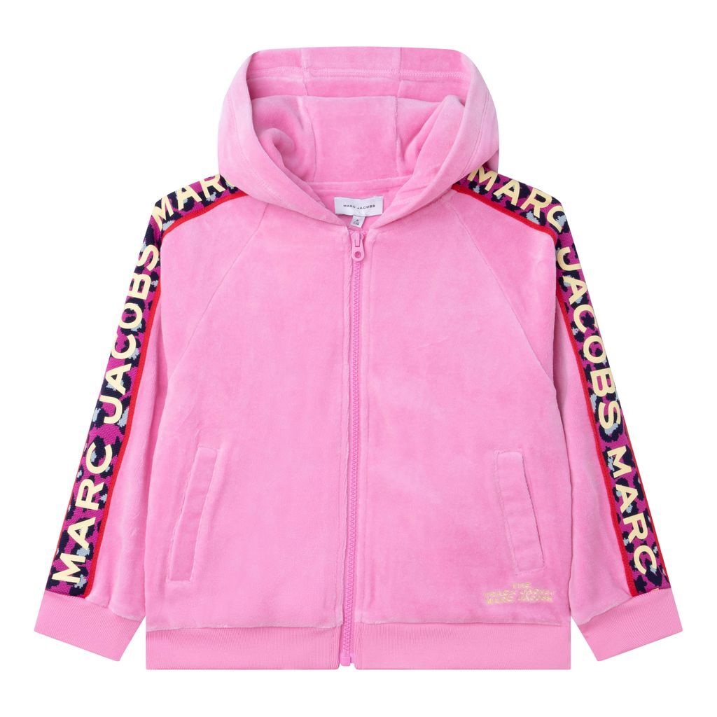

Розовый худи на молнии Little Marc Jacobs, розовый