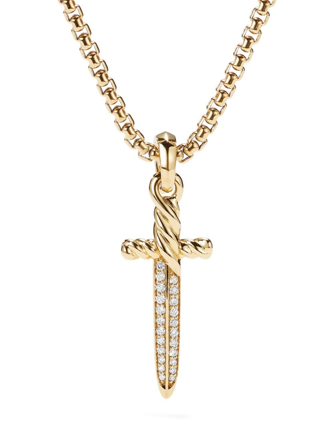 

Подвеска Petrvs Dagger из желтого золота с бриллиантами David Yurman, золотой