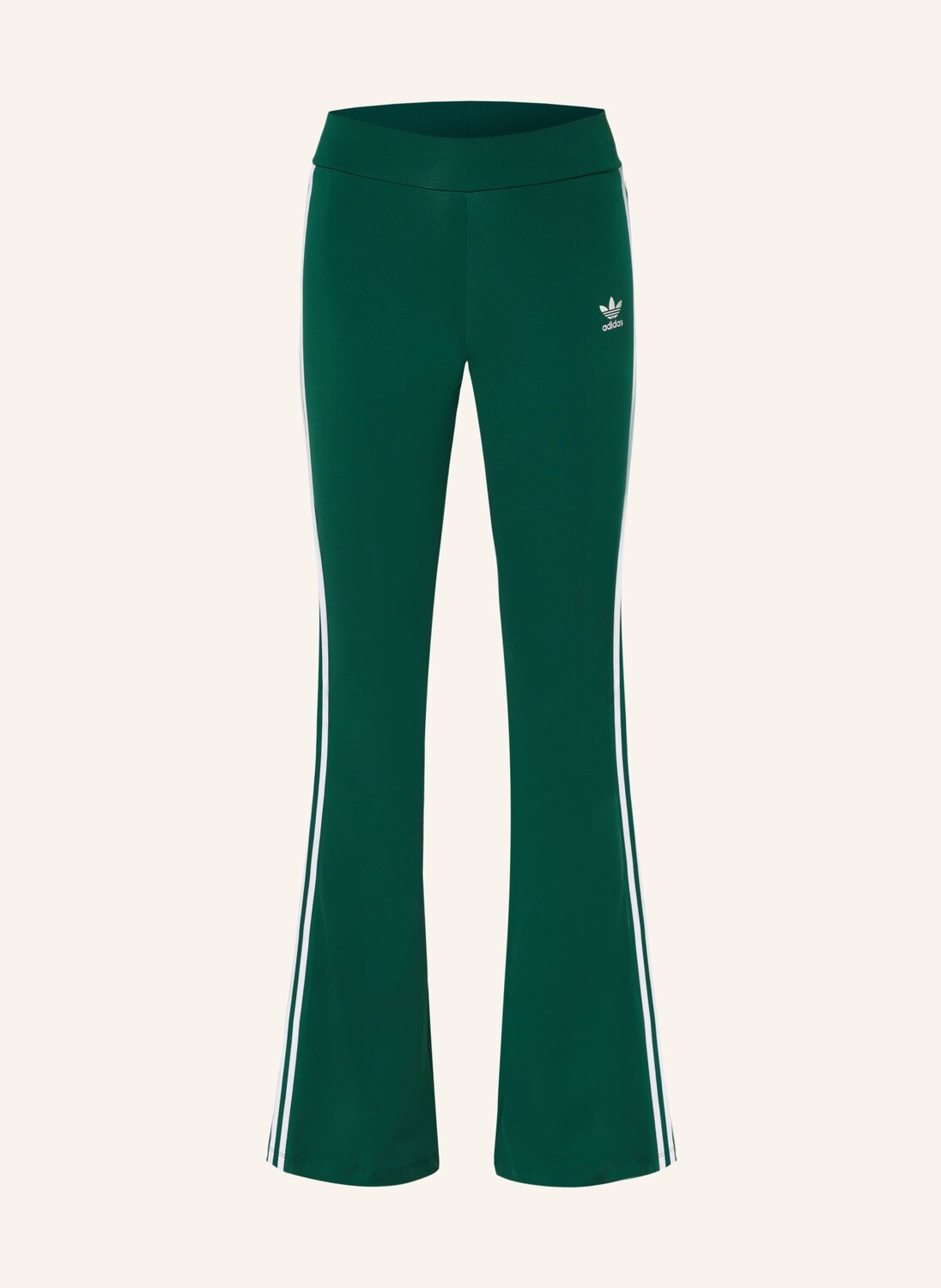 

Спортивные брюки расклешенные леггинсы Adidas Originals, зеленый