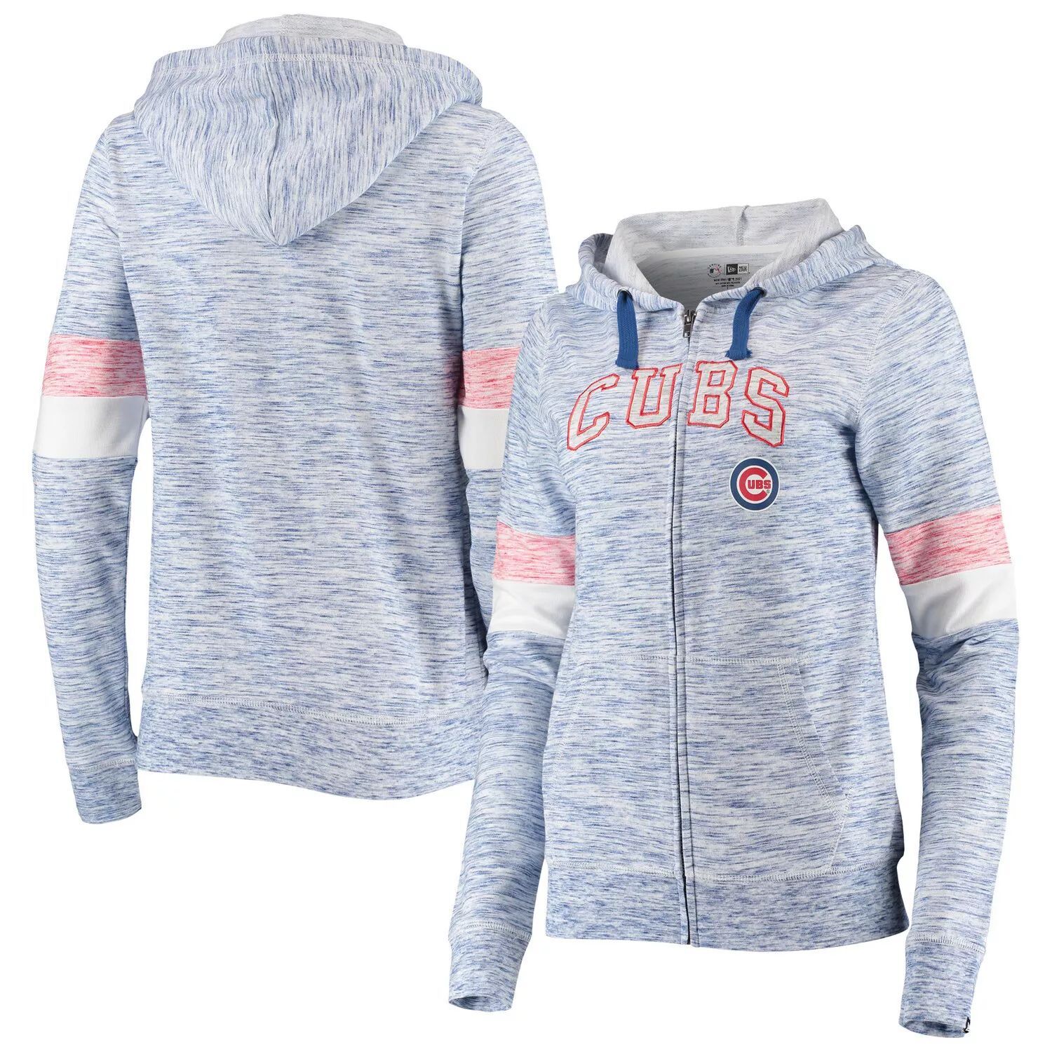 

Женская толстовка с молнией во всю длину New Era Royal Chicago Cubs Team Space Dye New Era