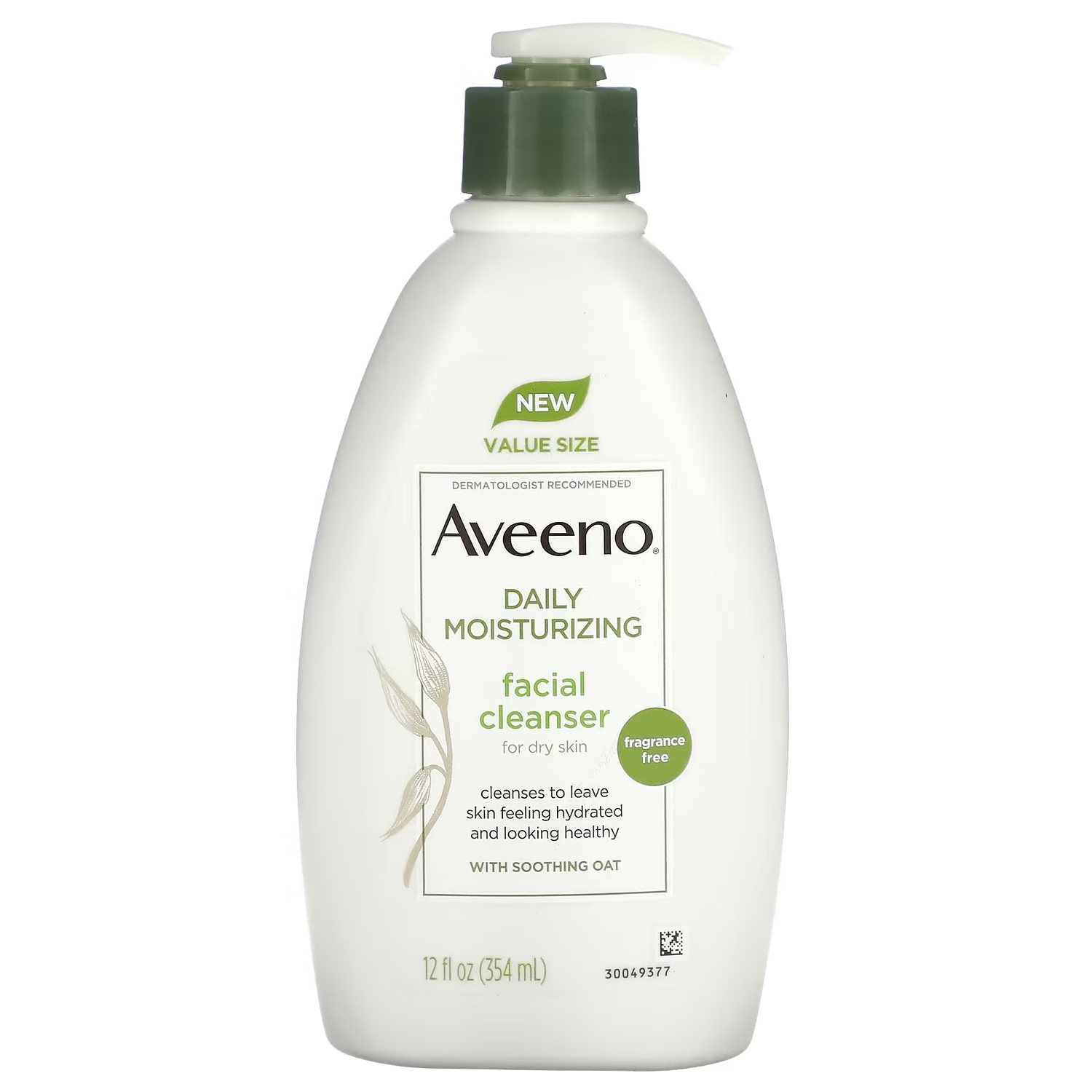 

Aveeno, Ежедневное увлажнение, очищающее средство для лица, без запаха, 12 жидких унций (354 мл)