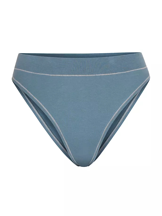 

Хлопковый трикотаж Cheeky Tanga Skims, цвет kyanite