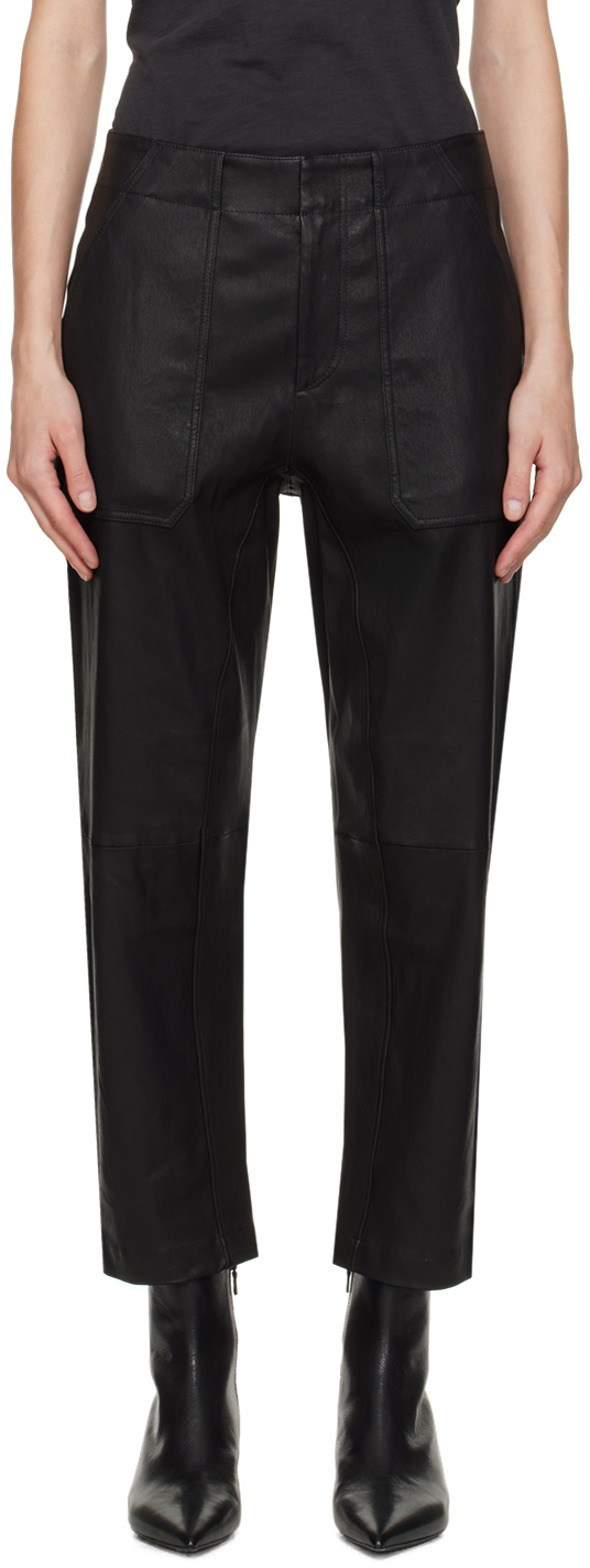 

Черные кожаные брюки Leyton Rag & Bone