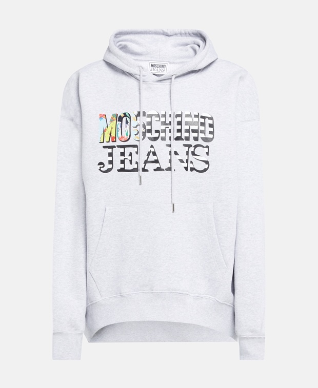 

Толстовка с капюшоном Moschino, светло-серый