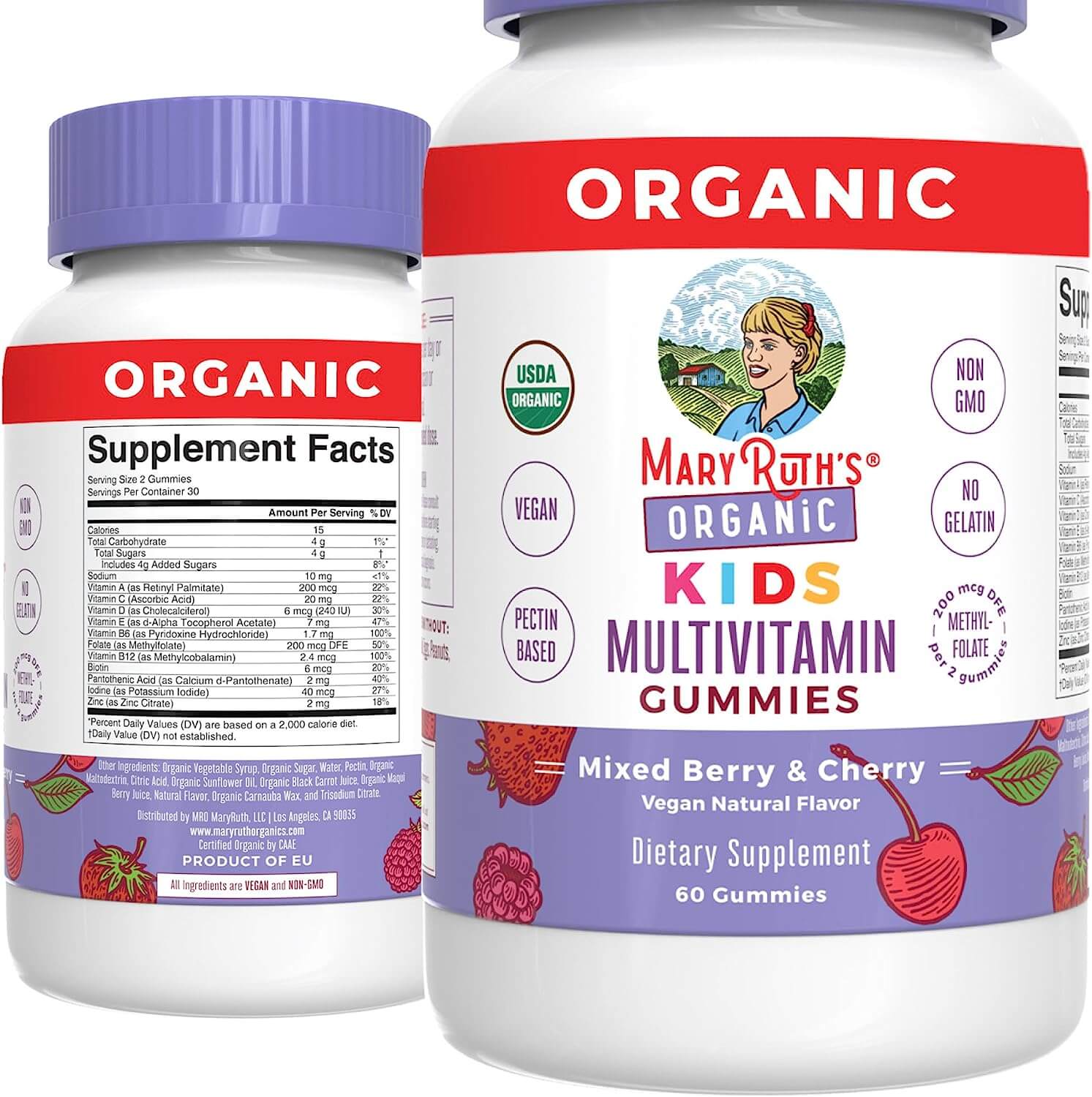 Витаминные жевательные конфеты MaryRuth Organics Kids Multivitamin, 60 таблеток жевательные конфеты фруззи 1 кг