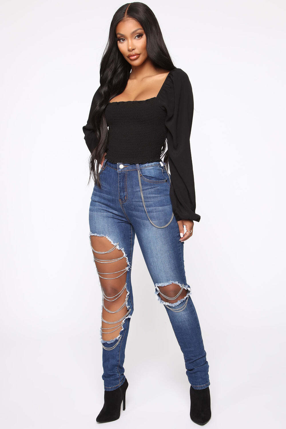 

Джинсы скинни Fashion Nova BP192, синий