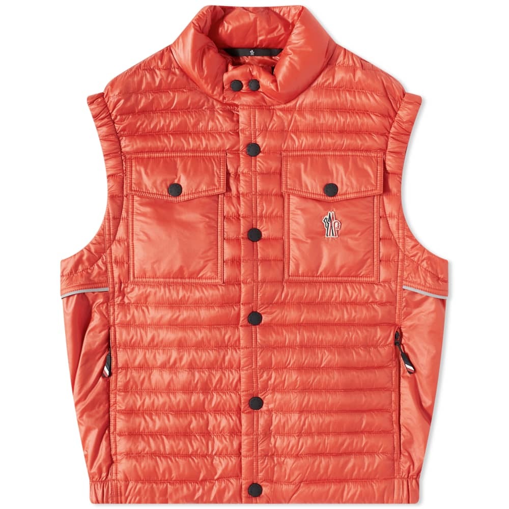 

Утепленный жилет из рипстопа Moncler Grenoble, Красный