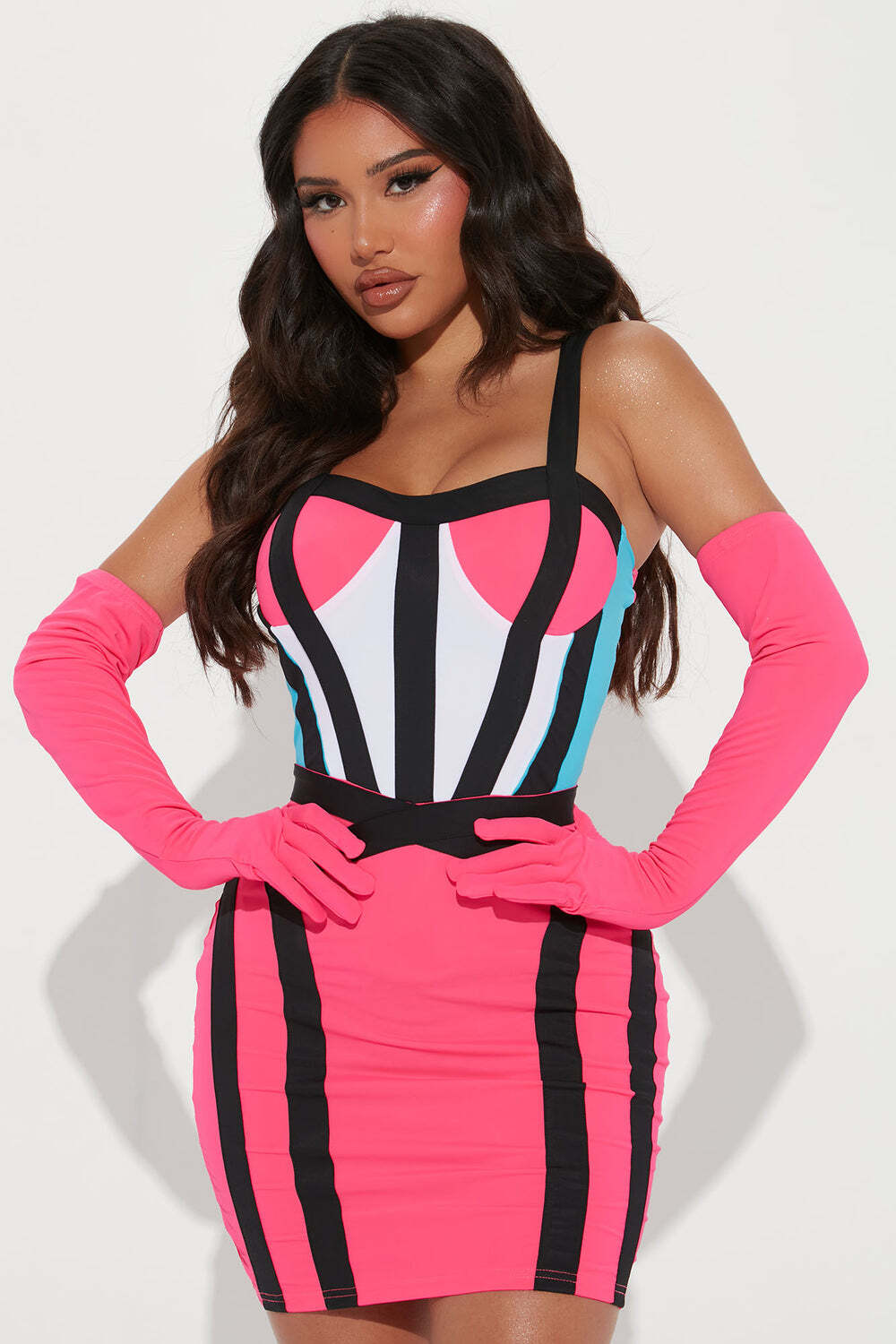 

Мини платье Fashion Nova D16485C, розовый
