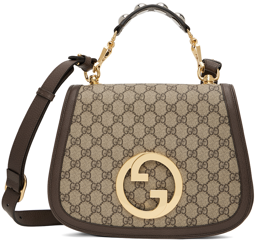 

Бежевая сумка среднего размера Interlocking G Blondie Gucci, Бежевый