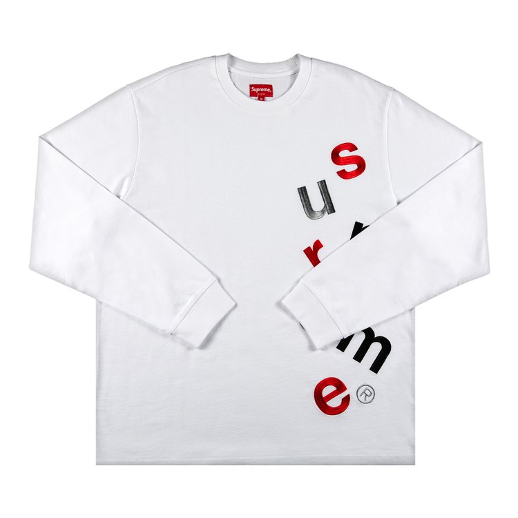 Лонгслив Supreme Scatter Logo Long-Sleeve Top 'White'