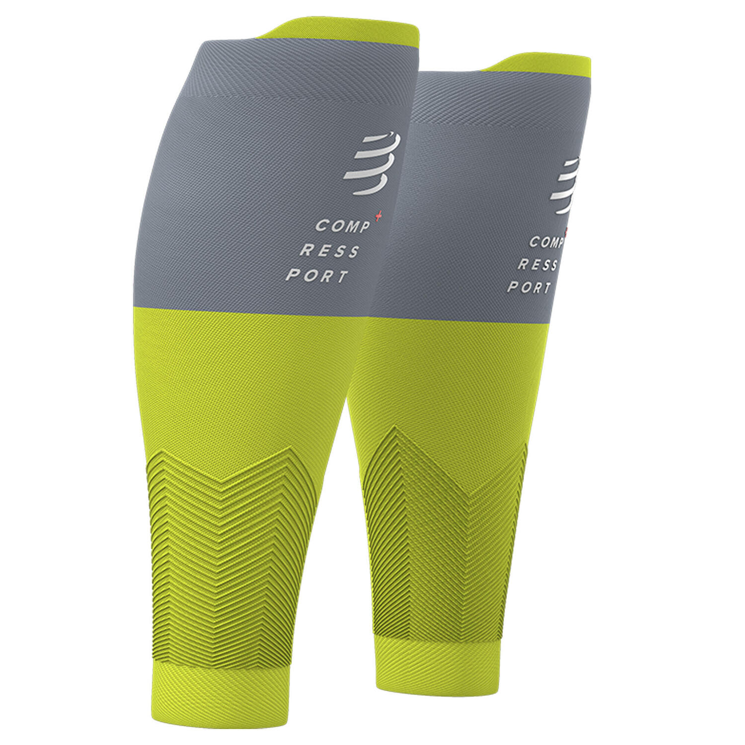 

Носки R2V2 Компрессионные рукава до щиколотки COMPRESSPORT, желто-серый