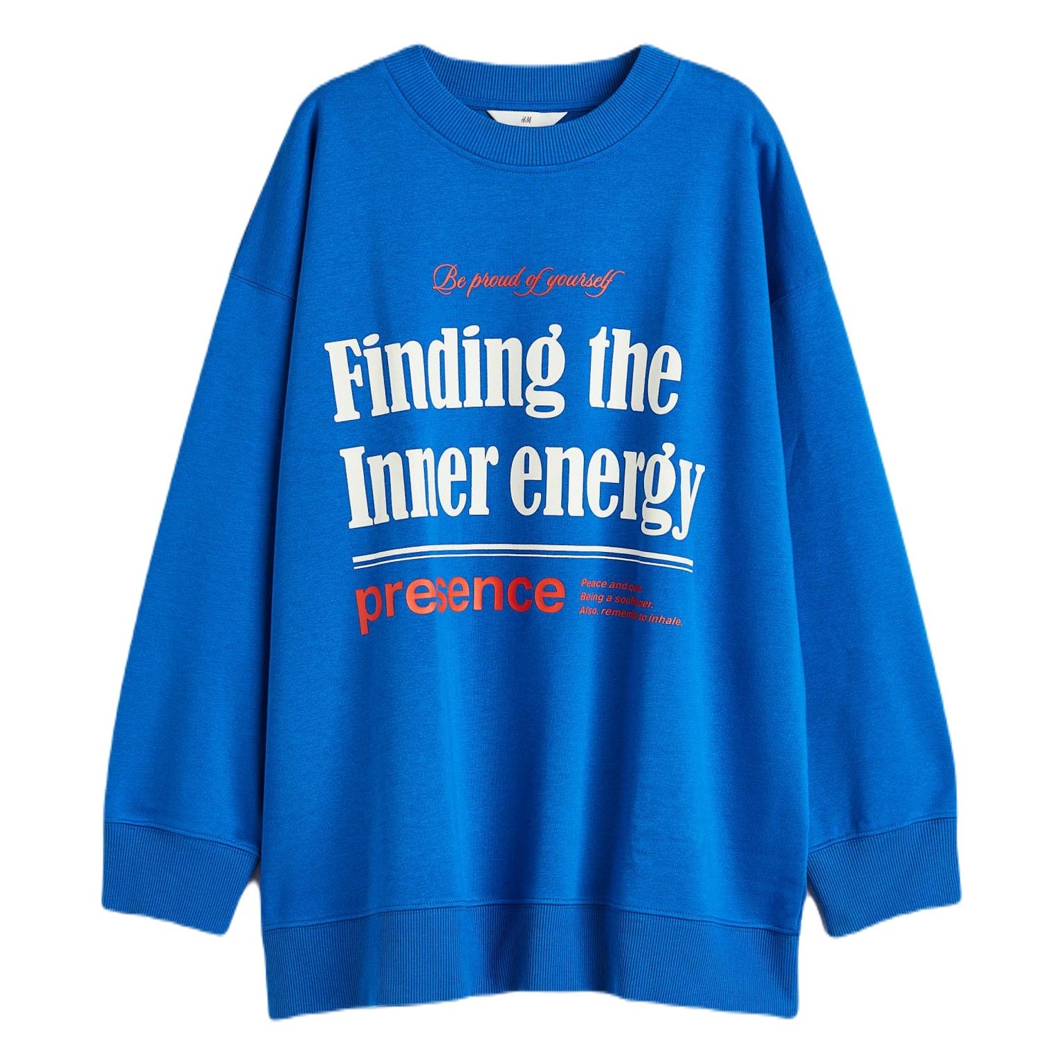 

Свитшот H&M Inner Energy Printed, синий