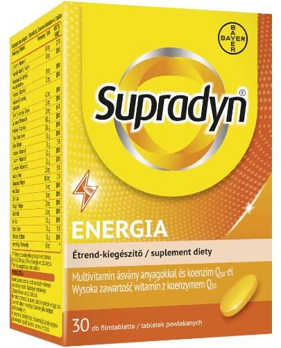 цена Supradyn Energia Tabletki Powlekane набор витаминов и минералов, 30 шт.
