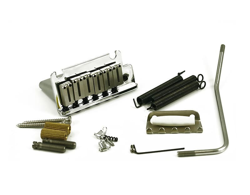 

Подлинный хромированный бридж Fender American Standard Strat Tremolo — 099-2050-000 American Standard Strat Tremolo Bridge