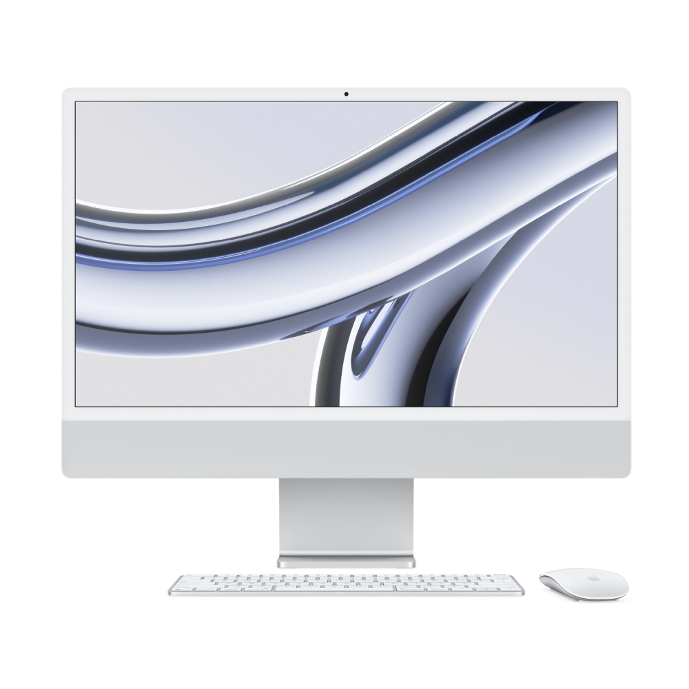 

Моноблок Apple iMac 24'' М3 (2023), 8 CPU/10 GPU, 24ГБ/1 ТБ, Gigabit Ethernet, Silver, английская клавиатура