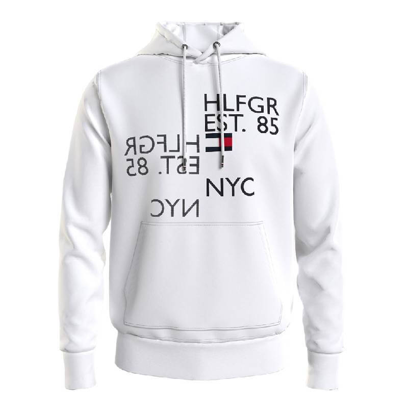 

Худи Tommy Hilfiger Mirror Logo Flex Fleece, белый