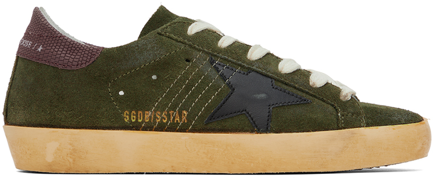 

Классические низкие кроссовки цвета хаки Super-Star Golden Goose