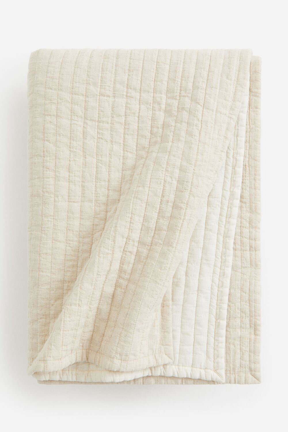 

Покрывало H&M Home Linen-blend, светло-бежевый