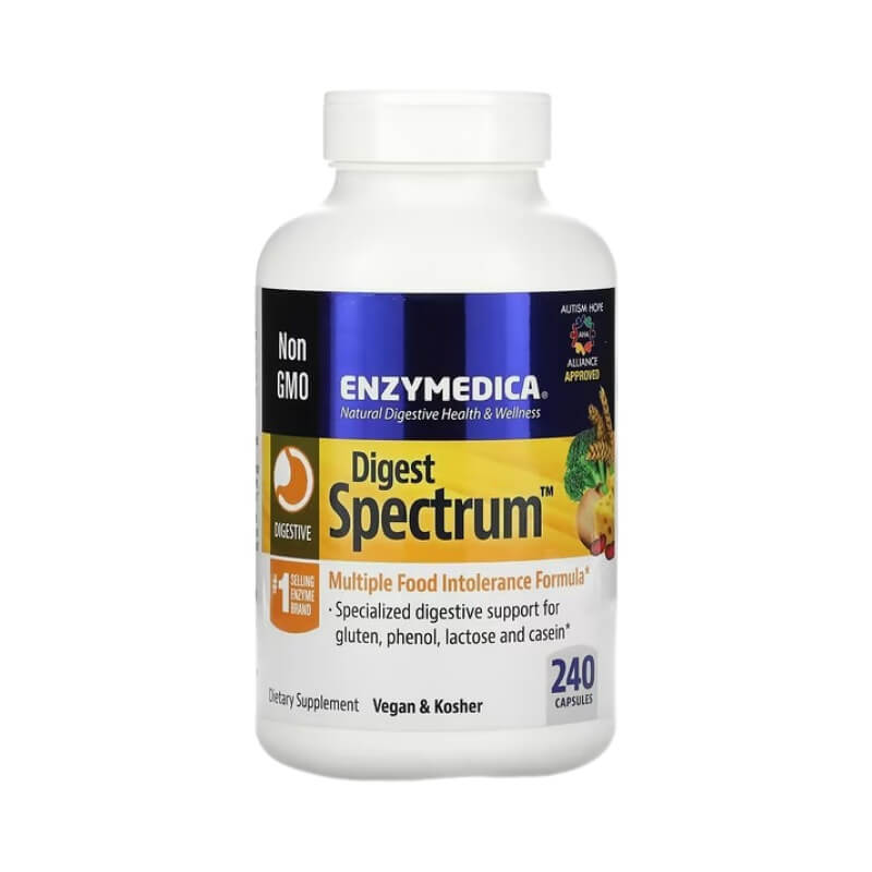 Ферменты Digest Spectrum 240 капсул, Enzymedica enzymedica digest spectrum 30 капсул