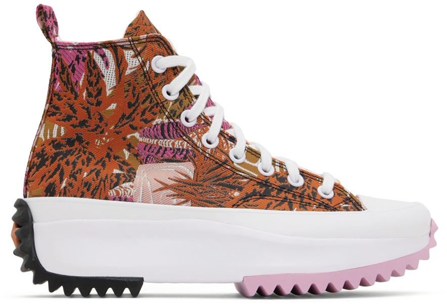 

Оранжевые высокие кроссовки Run Star Hike Converse