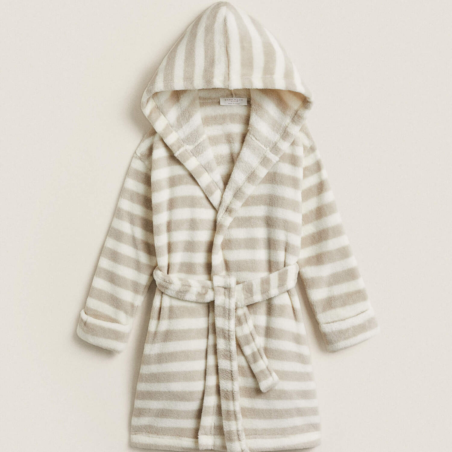 

Халат Zara Home Striped Fleece, коричневый