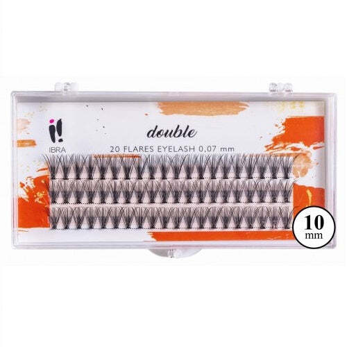 

Ibra Пучки накладных ресниц Double Knot-Free 20 D-10мм 60шт