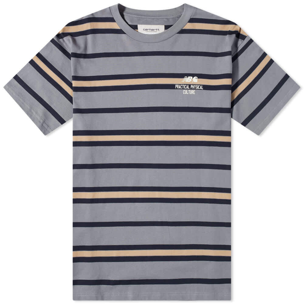

Футболка Carhartt x New Balance Sculpture Centre Stripe Tee, Серый