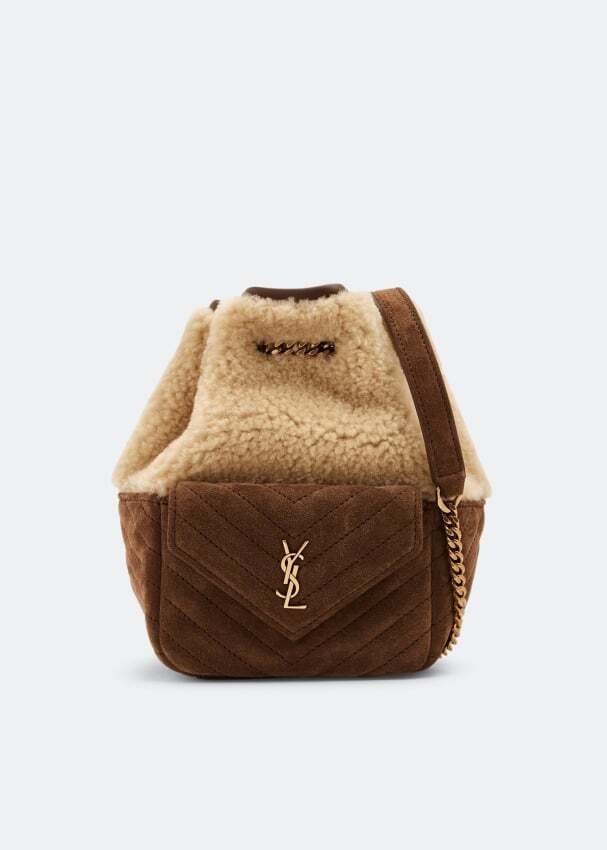 

Сумка кросс-боди SAINT LAURENT Joe mini bucket bag, коричневый