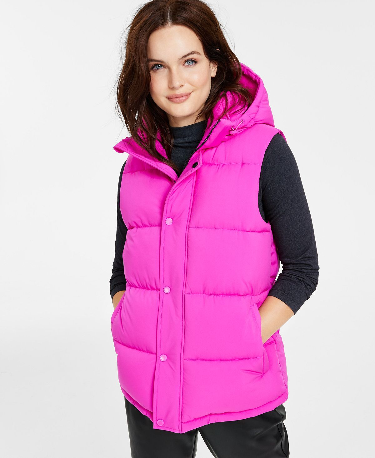

Женский эластичный жилет с капюшоном, созданный для macy's BCBGeneration, мульти