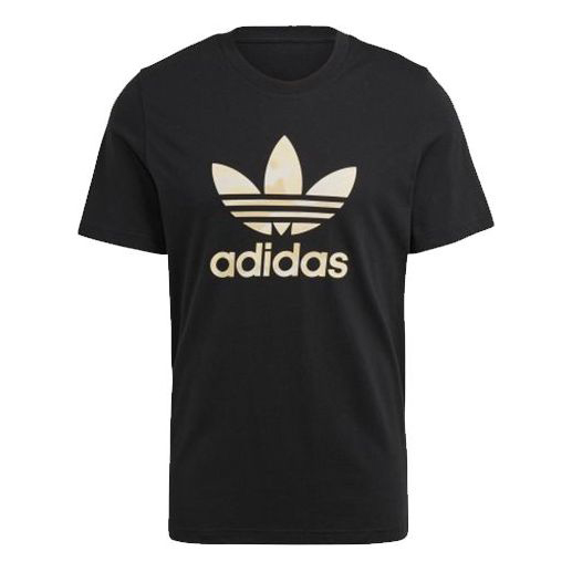 Футболка Adidas originals Camo Infill Tee Casual Sports Round Neck Short Sleeve Black, Черный