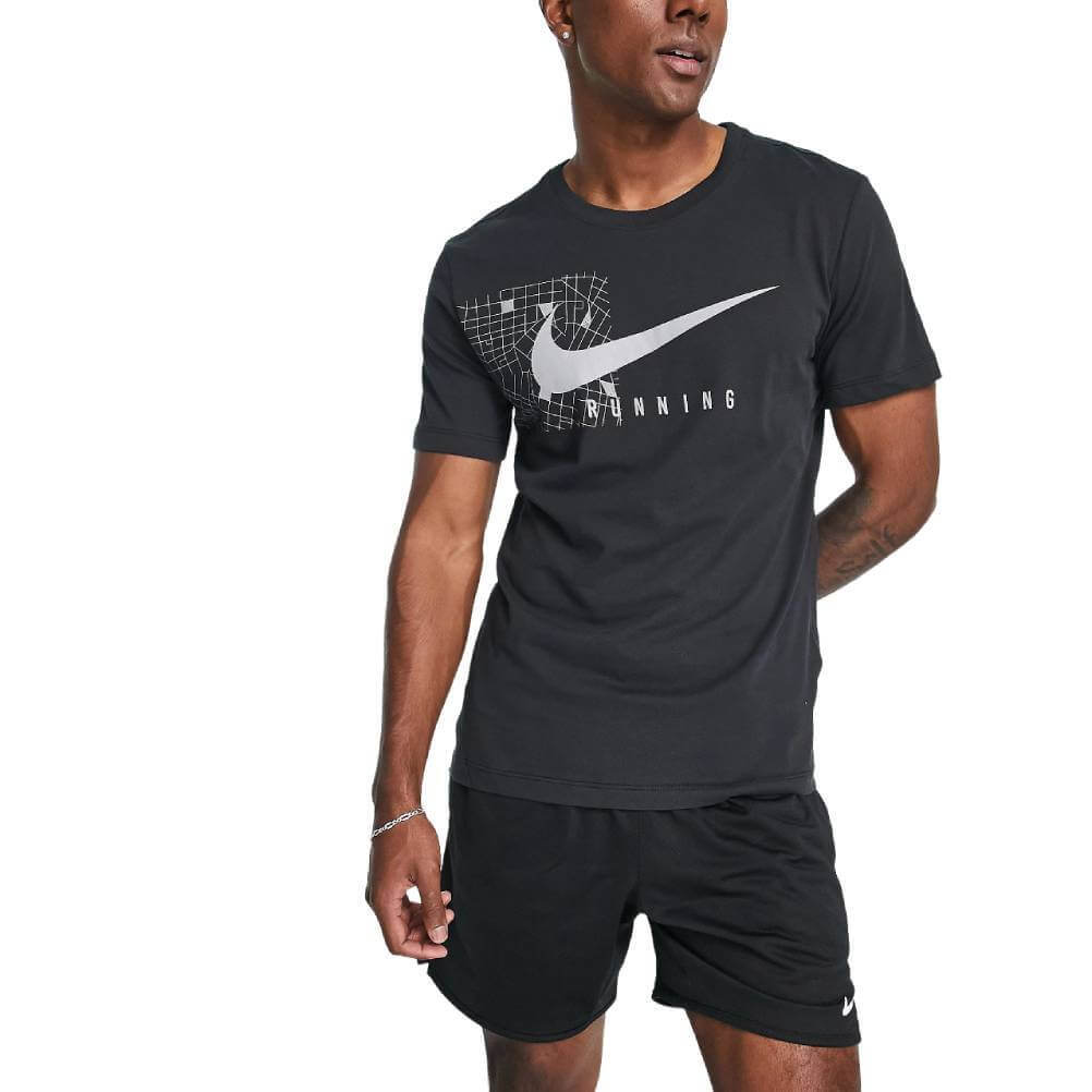 

Футболка Nike Running Run Division Dri-Fit Reflective Graphic, черный