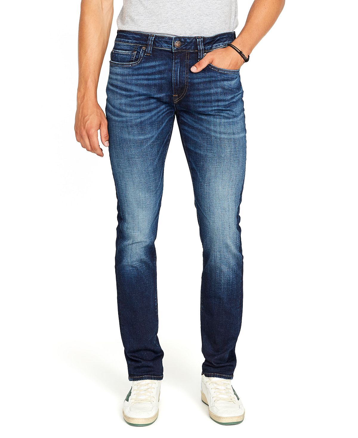 цена Мужские зауженные джинсы пепельного кроя стрейч Buffalo David Bitton