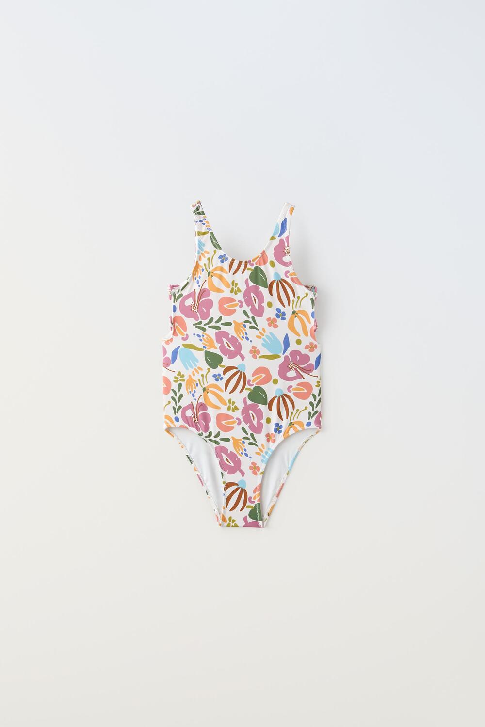 

Купальник слитный Zara Flowers, разноцветный