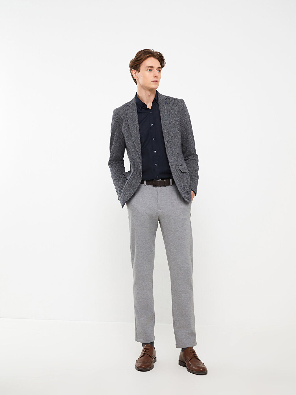 

Мужские брюки Slim Fit LCWAIKIKI Classic, Серый