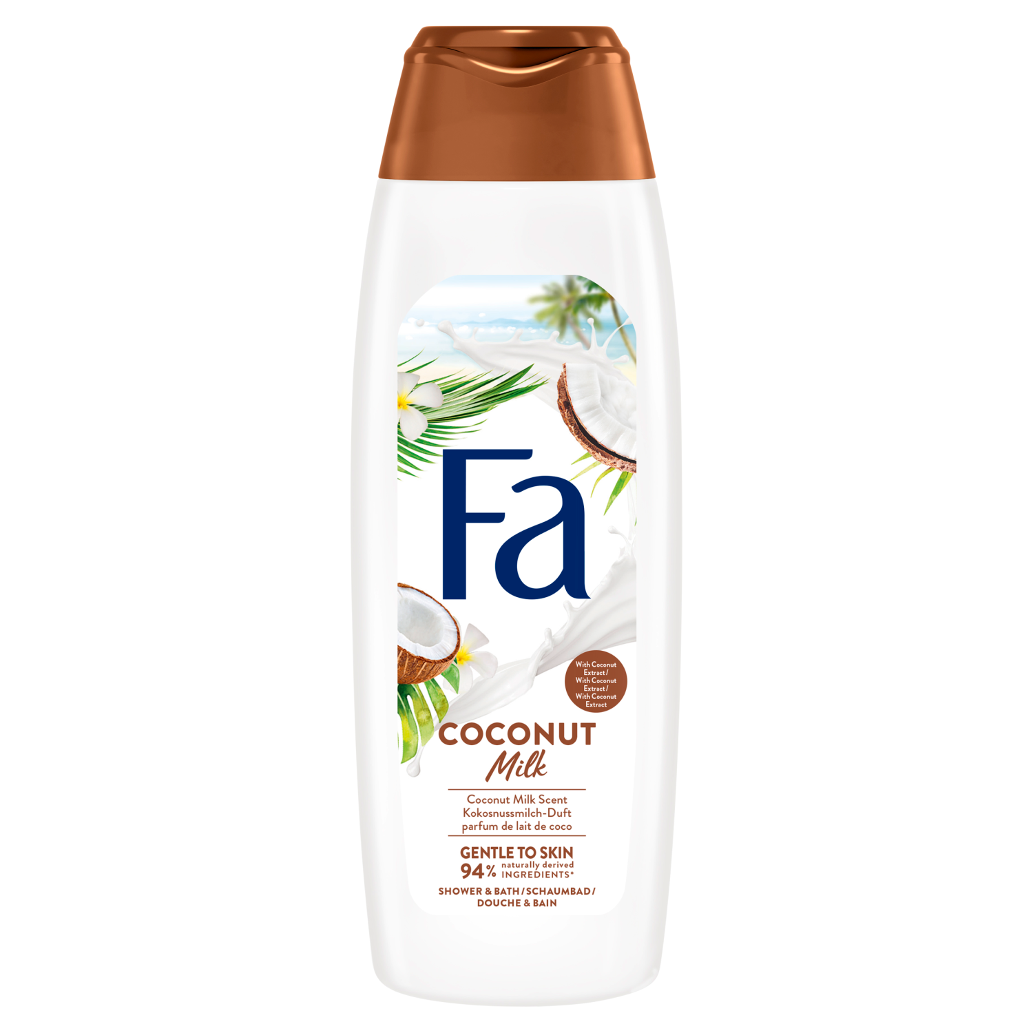 цена Fa Coconut Milk крем-гель для душа и ванн, 750 мл