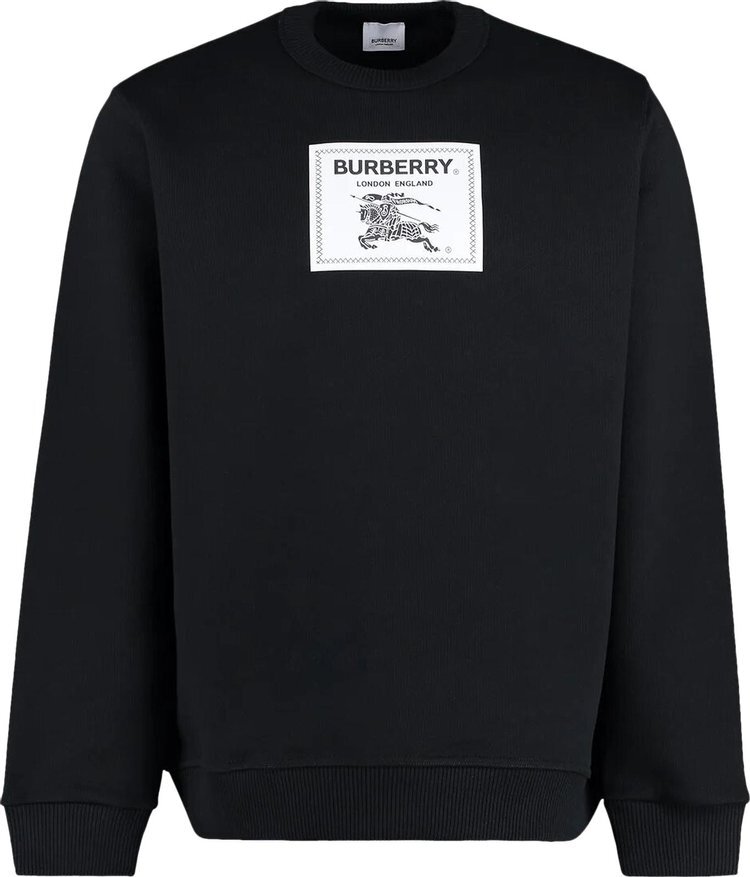 

Толстовка Burberry Label Logo Sweatshirt 'Black', черный