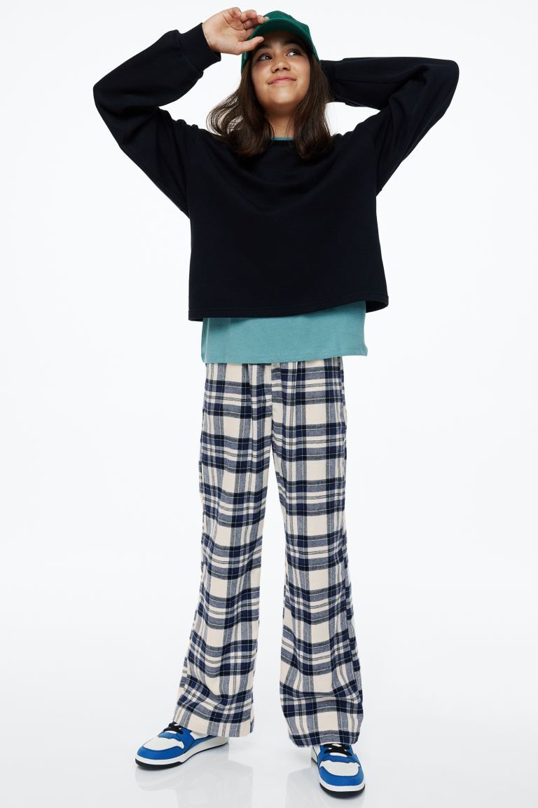 

Хлопковые брюки без застежек H&M