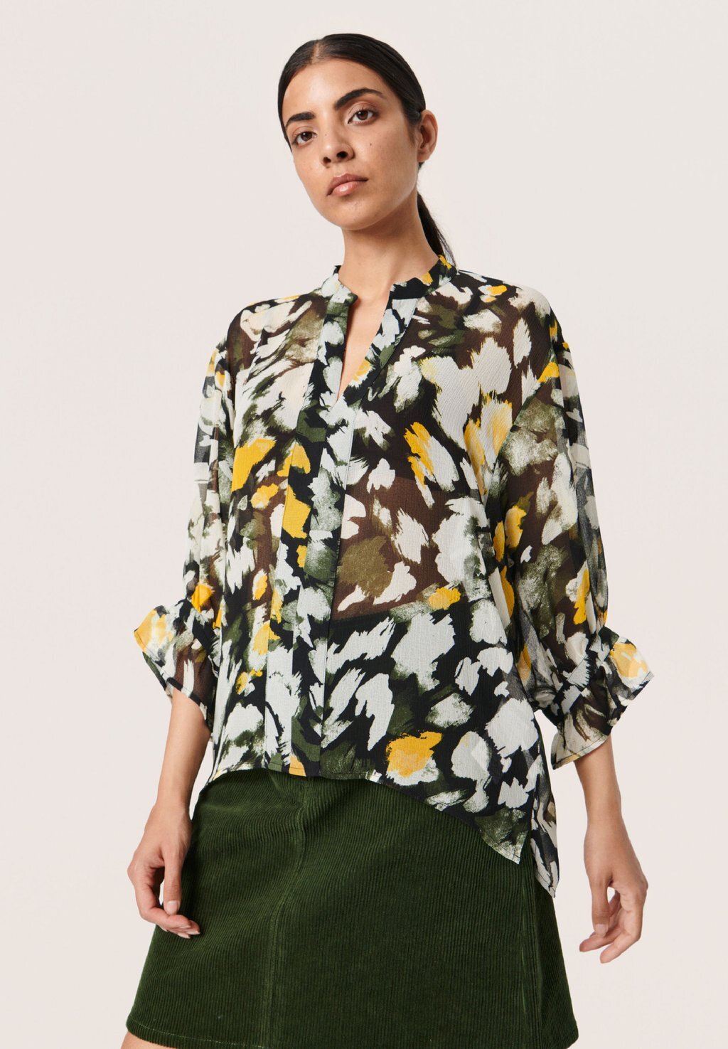 

Блузка Soaked in Luxury SLJOSEFINE AMILY, цвет torn animal print